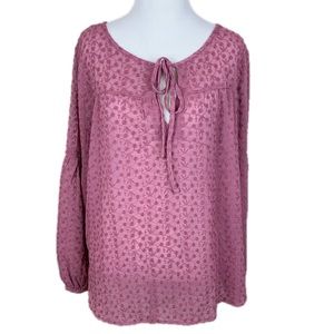 Loft Embroidered Peasant Blouse